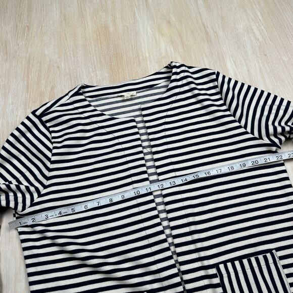 Jane and Delancey Stripe Knit Preppy Nautical Open Front Cardigan Sweater XL - Picture 7 of 14